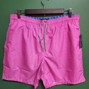 Michael’s Solid Pink Swim Trunks Men’s Medium | Drawstring Board Shorts